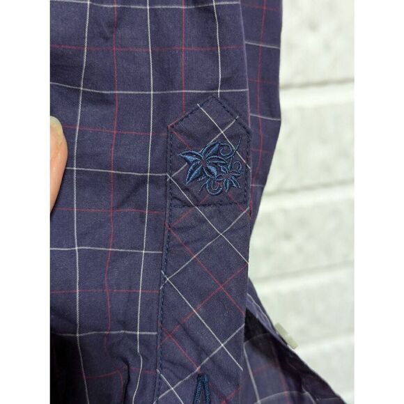 Stone Rose Men's Multi-Color Windowpane Long-Sleeve Button-Front Shirt Size M - Picture 3 of 9